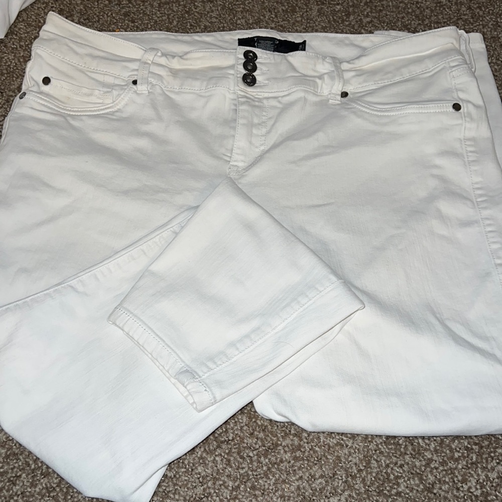 Torrid White Denim Stretchy Skinny Jeans Size 20R
